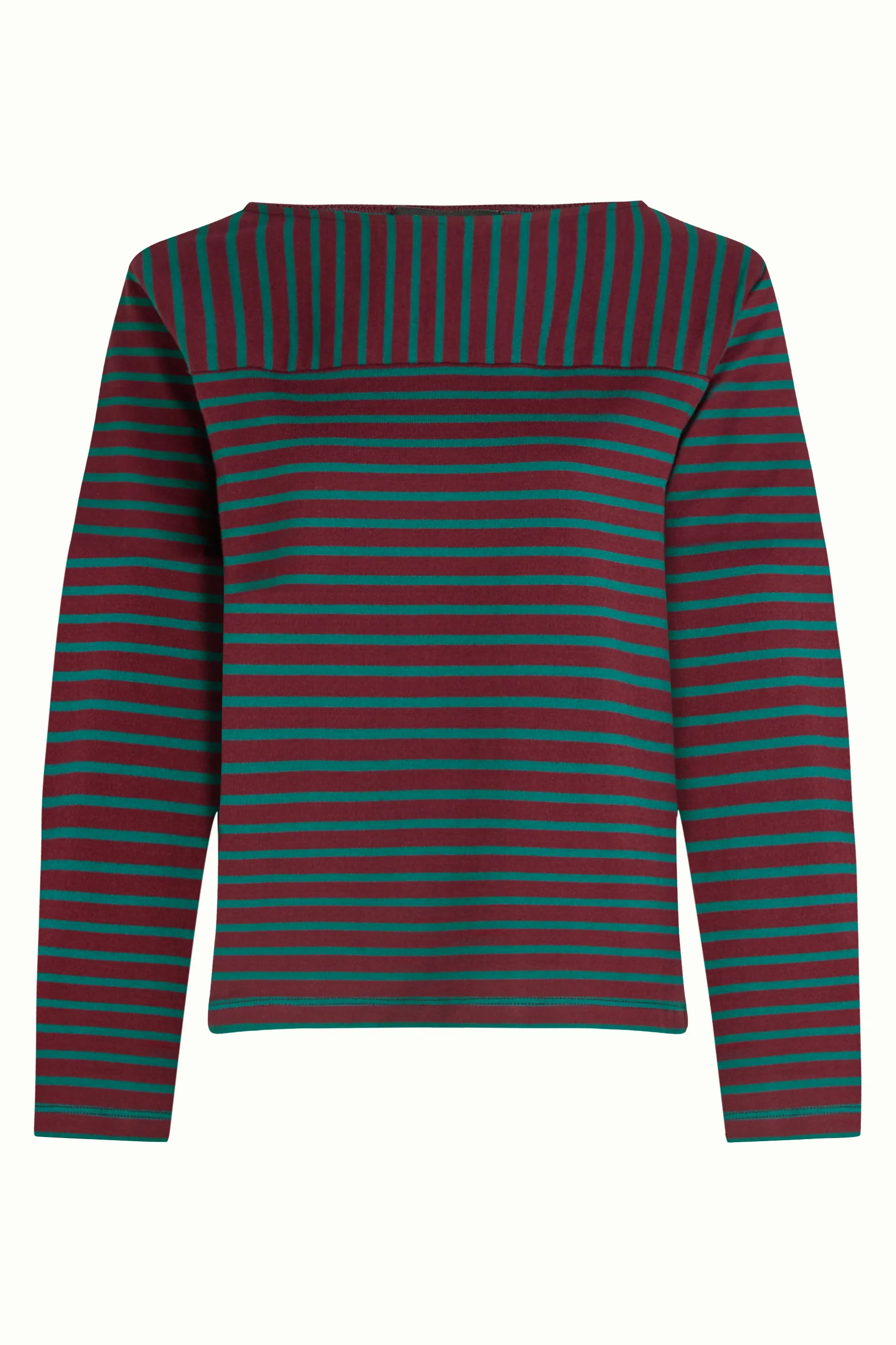 Boatneck Yoke Top Britney Stripe - Image 4