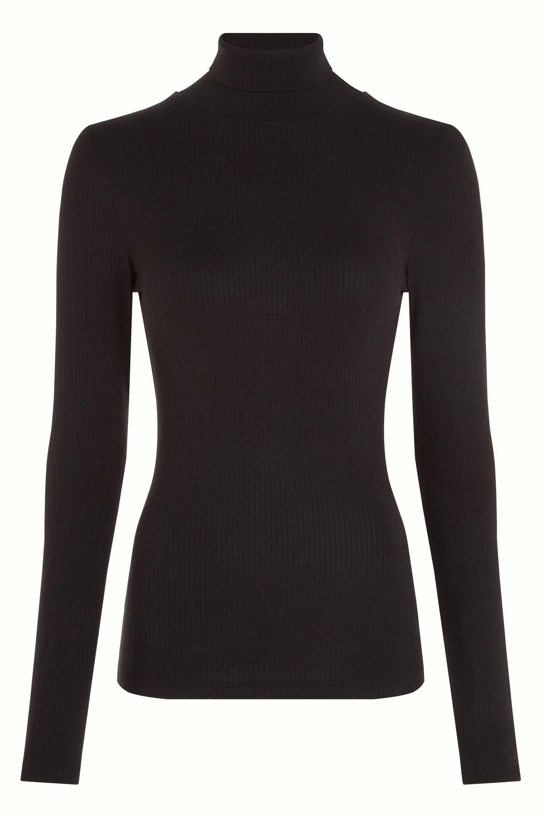 Rollneck Top Uni Rib - Image 3